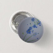 Wasserfarbevergissmeinnicht-Abzeichen Button (Vorne & Hinten)
