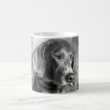 WASSERFARBEWEIMARANER BW-KERAMIK-TASSE