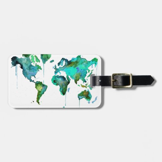 Wasserfarbewelt der Karte Gepäckanhänger (Vorderseite horizontal)