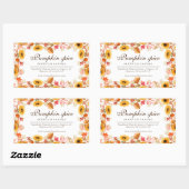 Wasserfarbfall Blume Herbstkerzenprodukt Rechteckiger Aufkleber (Blatt)