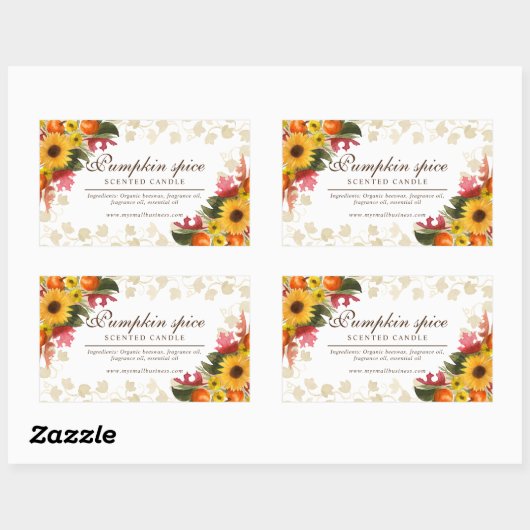 Wasserfarbfall Blume Herbstkerzenwürfel Rechteckiger Aufkleber (Blatt)