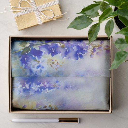 Wasserfarbfeld Blume-Delphinium (D) Seidenpapier (Geschenk)