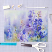Wasserfarbfeld Blume-Delphinium (D) Seidenpapier (Handwerk)