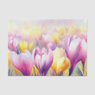 Wasserfarbfeld Blume-Krokus (D) Seidenpapier