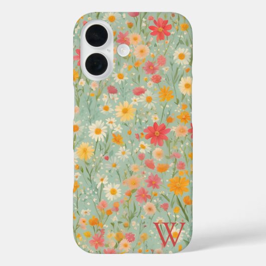 Wasserfarbfeld von Wildblumen Case-Mate iPhone Hülle (Rückseite)