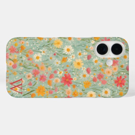 Wasserfarbfeld von Wildblumen Case-Mate iPhone Hülle (Rückseite (Horizontal))