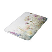 Wasserfarbfeld wild lebender Blume Badematte (Schrägansicht)