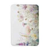 Wasserfarbfeld wild lebender Blume Badematte (Vorderseite Vertikal)