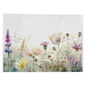 Wasserfarbfeld wild lebender Blume Große Geschenktüte (Rückseite)