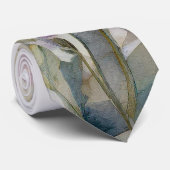 Wasserfarbfeld wild lebender Blume Krawatte (Gerollt)