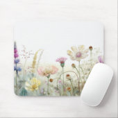 Wasserfarbfeld wild lebender Blume Mousepad (Mit Mouse)