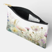 Wasserfarbfeld wild lebender Blume Zubehörtasche (Offen)