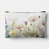 Wasserfarbfeld wild lebender Blume Zubehörtasche (Vorderseite)