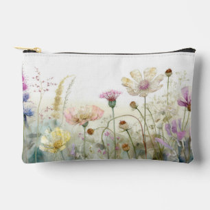 Wasserfarbfeld wild lebender Blume Zubehörtasche