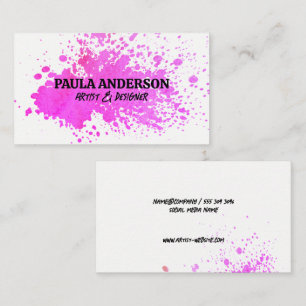 Wasserfarbfilter Künstlerisch Visitenkarte