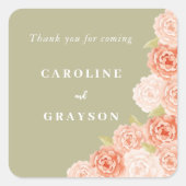 WASSERFARBFLUSSBREITE QUADRATISCHER AUFKLEBER (Vorderseite)