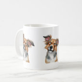 Wasserfarbhund ist verwirrter überraschter Hund Kaffeetasse (Vorderseite Links)