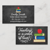 Wasserfarbige Appellettwand für Lehrer Visitenkarte (Vorne/Hinten)