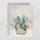 Wasserfarbige Blankekarte für die Wasserpflanze (Vorne/Hinten)