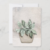 Wasserfarbige Blankekarte für die Wasserpflanze (Vorderseite)