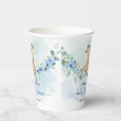 Wasserfarbige Dschungeltiere Baby Giraffe Papierbe Pappbecher (Rechts)