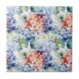 Wasserfarbige, gemischte Blume für Hydrangea Fliese