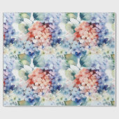 Wasserfarbige, gemischte Blume für Hydrangea Geschenkpapier (Flach)
