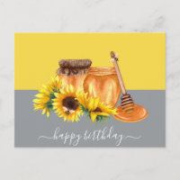 Wasserfarbige Honig noch Leben Geburtstagskarte