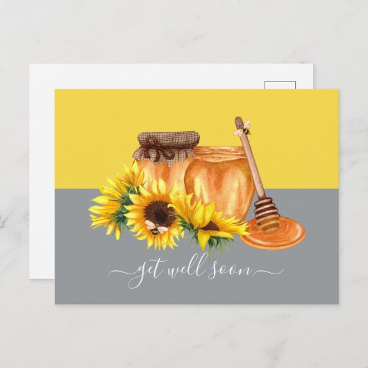 Wasserfarbige Honig noch Leben wird gut Postkarte (Vorne/Hinten)