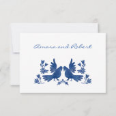 Wasserfarbige Otomi-Vögel - Marine (Rückseite)