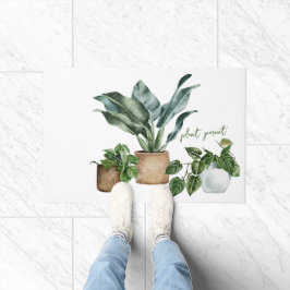 Wasserfarbige Pflanze - Zitat "Pflanze Parent" Fußmatte