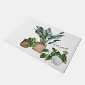 Wasserfarbige Pflanze - Zitat "Pflanze Parent" Fußmatte (Schrägansicht)