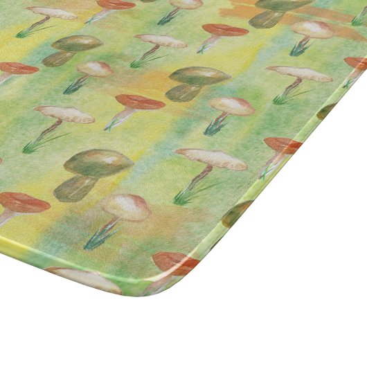 Wasserfarbige Pilzverglasung Schneidebrett (Ecke)