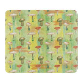 Wasserfarbige Pilzverglasung Schneidebrett (Vorderseite)