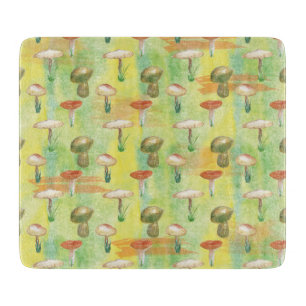 Wasserfarbige Pilzverglasung Schneidebrett