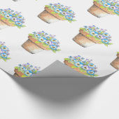 Wasserfarbige Stiefmütterchen Geschenkpapier (Ecke)