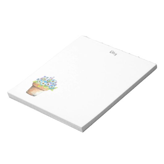 Wasserfarbige Stiefmütterchen Notizblock (Rotiert)