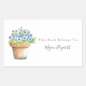 Wasserfarbige Stiefmütterchen Rechteckiger Aufkleber (Vorderseite)