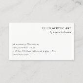 Wasserfarbige Tropenpalmen-Logo an der Küste Visitenkarte (Rückseite)