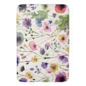 Wasserfarbige Wildblume Badematte (Vorderseite Vertikal)