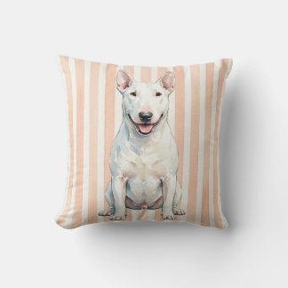 Wasserfarbiger Bullterrier-Hund-Dekorationskissen Kissen