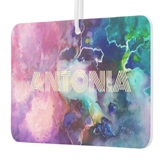 Wasserfarbiger Regenbogen Name für whimsical perso Autolufterfrischer (Links)