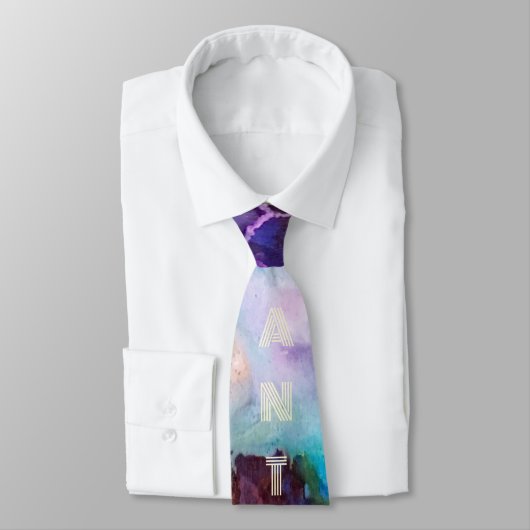 Wasserfarbiger Regenbogen Name für whimsical perso Krawatte (Gebunden)