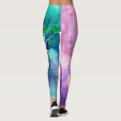Wasserfarbiger Regenbogen Name für whimsical perso Leggings (Rückseite)