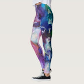Wasserfarbiger Regenbogen Name für whimsical perso Leggings (Links)
