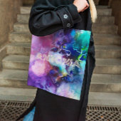 Wasserfarbiger Regenbogen Name für whimsical perso Tasche