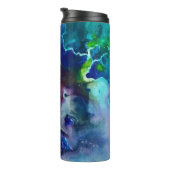 Wasserfarbiger Regenbogen Name für whimsical perso Thermosbecher (Nach rechts gedreht)