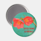 Wasserfarbiger Sakura-Blossom Magnet (Vorderseite/Rückseite)