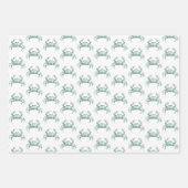 Wasserfarbiger Strandkrabbe Geschenkpapier Set (Vorderseite)