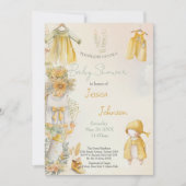 Wasserfarbiges Baby liefert Babydusche Einladung (Vorderseite)